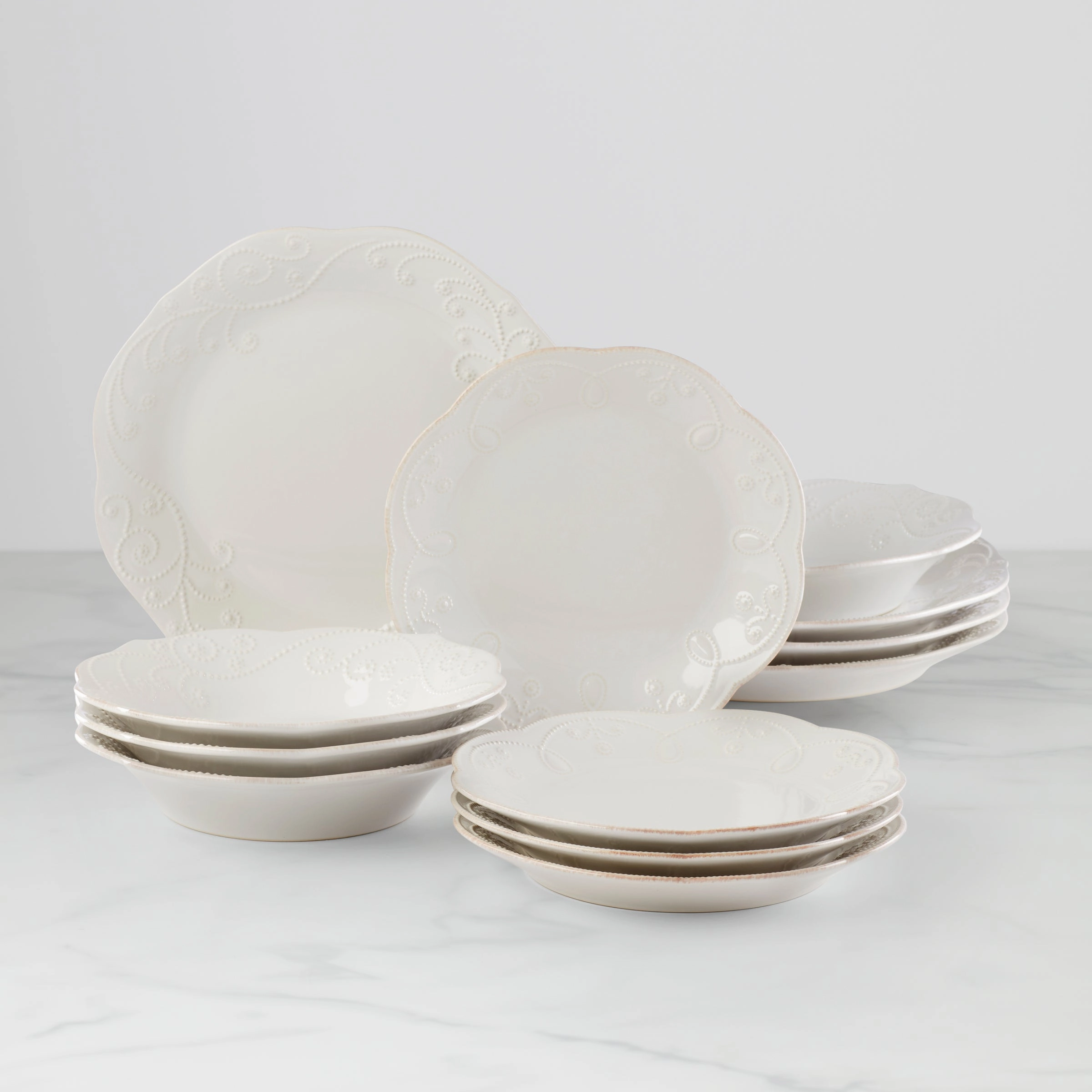 French Perle 12-Piece Dinnerware Setthanksgiving decor ,thanksgiving centerpiece 