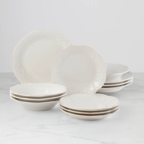French Perle 12-Piece Dinnerware Setthanksgiving decor ,thanksgiving centerpiece 