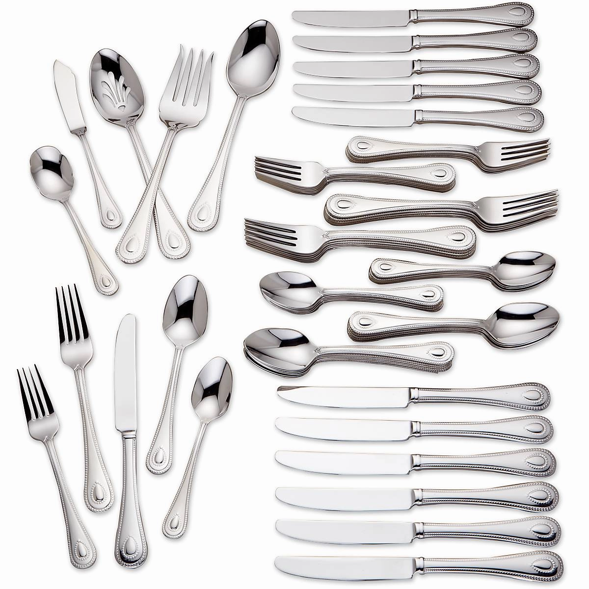 French Perle 65 Piece Flatware Set