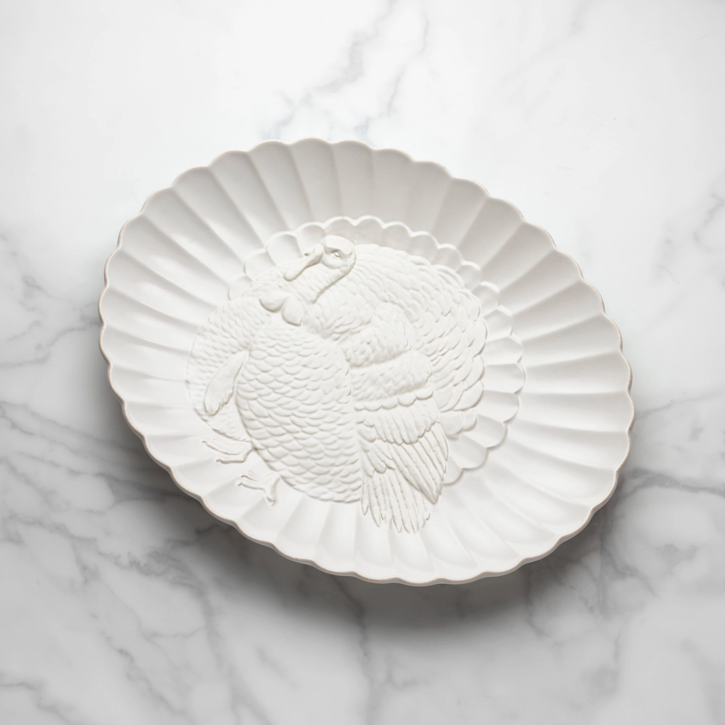 French Perle Carved Turkey Platterthanksgiving decor ,thanksgiving centerpiece 