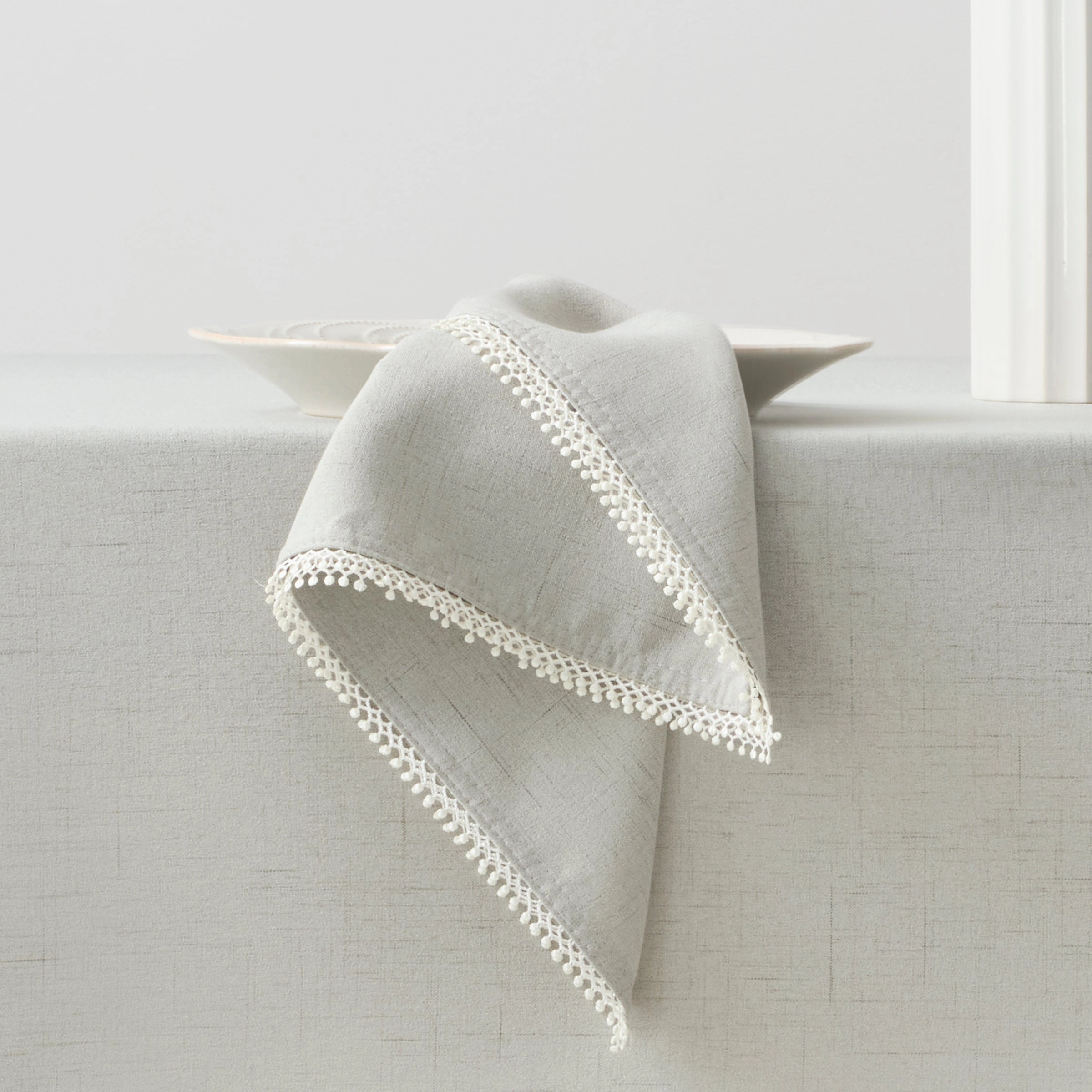 French Perle Dove Grey 19X19 Napkinthanksgiving decor ,thanksgiving centerpiece 