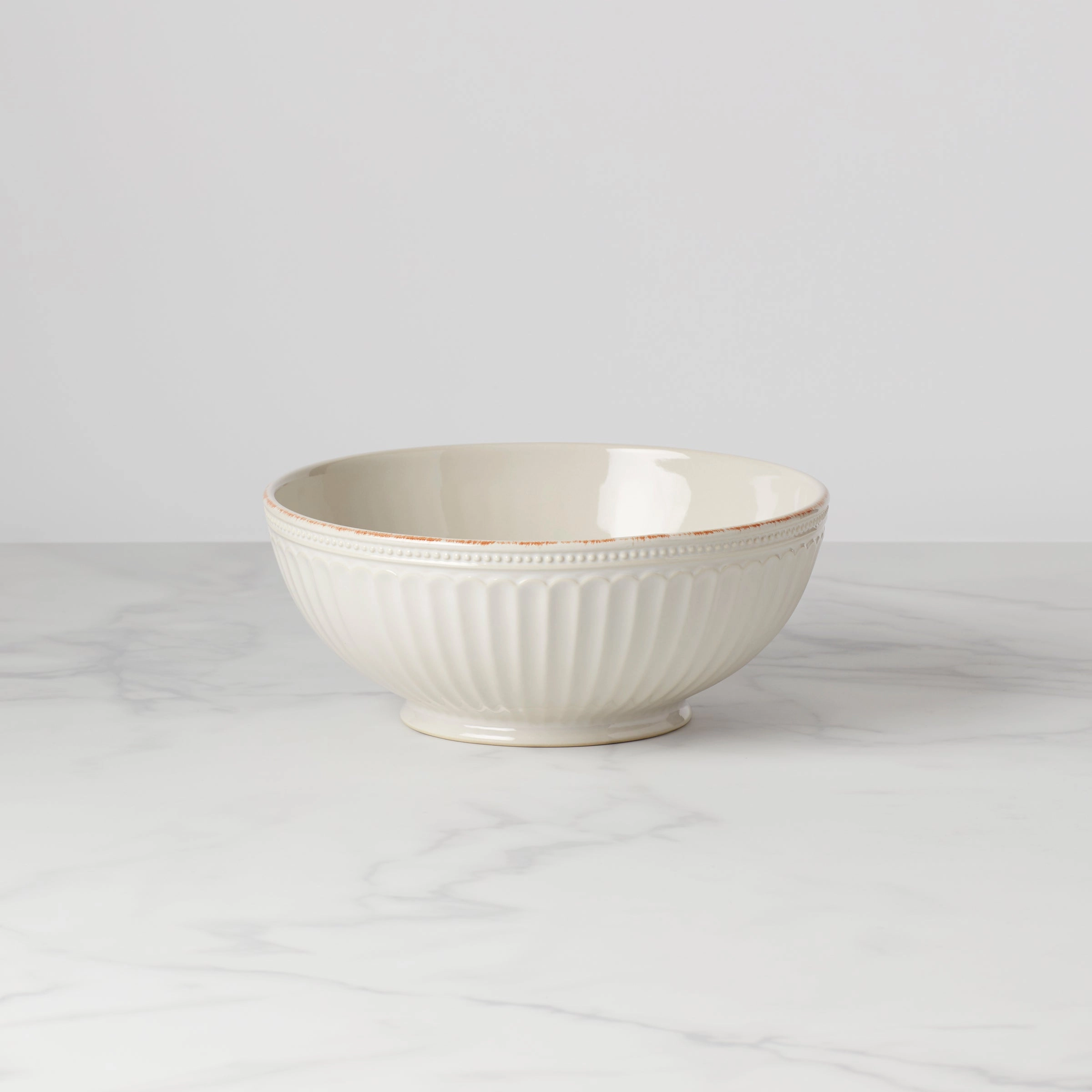 French Perle Groove White Medium Bowlthanksgiving decor ,thanksgiving centerpiece 