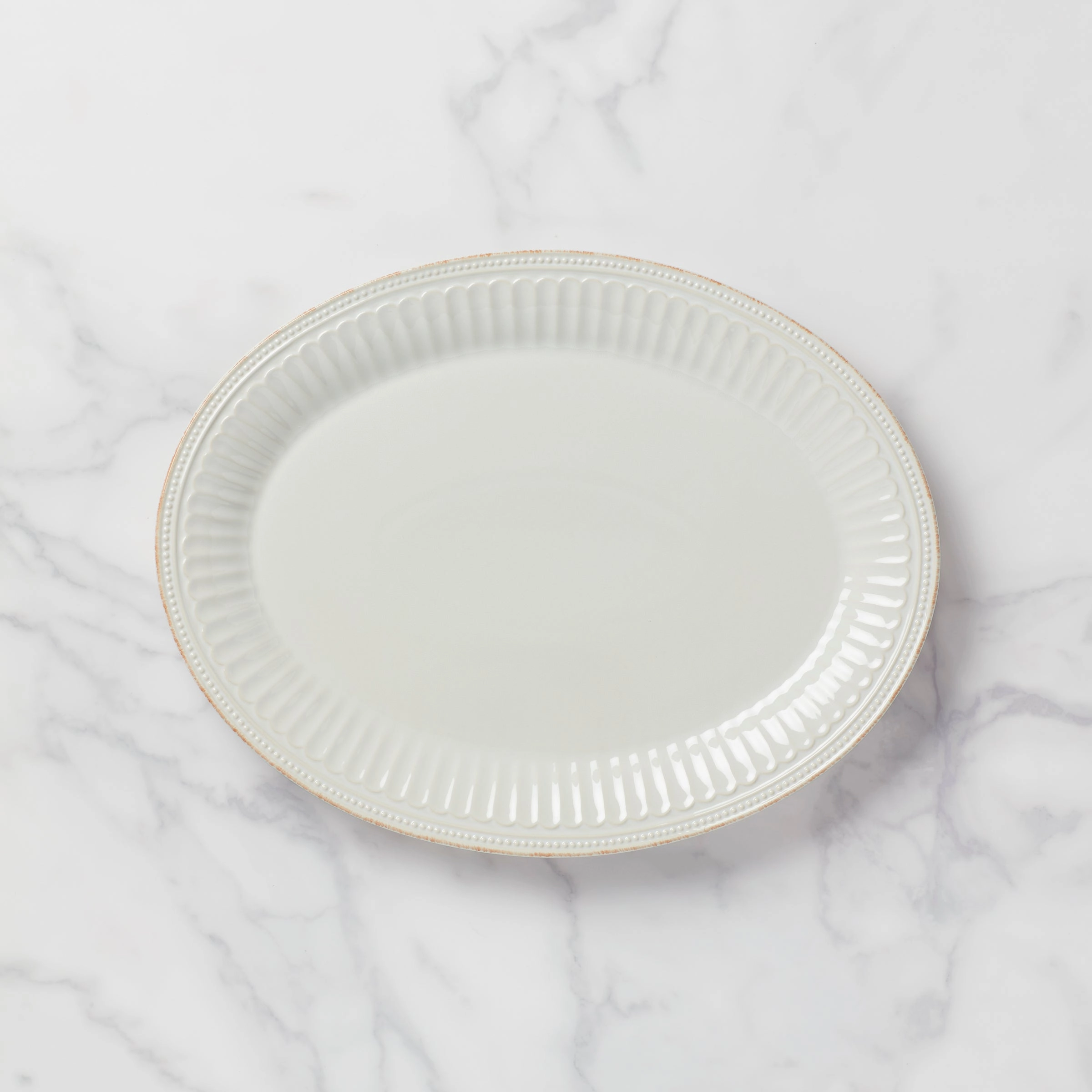 French Perle Groove White Platterthanksgiving decor ,thanksgiving centerpiece 