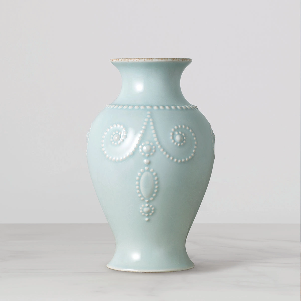 French Perle Ice Blue Bouquet Vasevalentine's day decorations ,valentine's centerpiece 