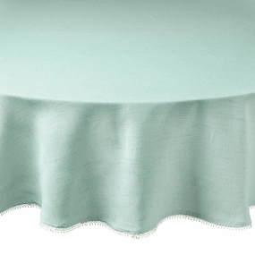 French Perle Ice Blue Round Tableclothmodern kitchen decor ,kitchen dinner set ,dinnerware 