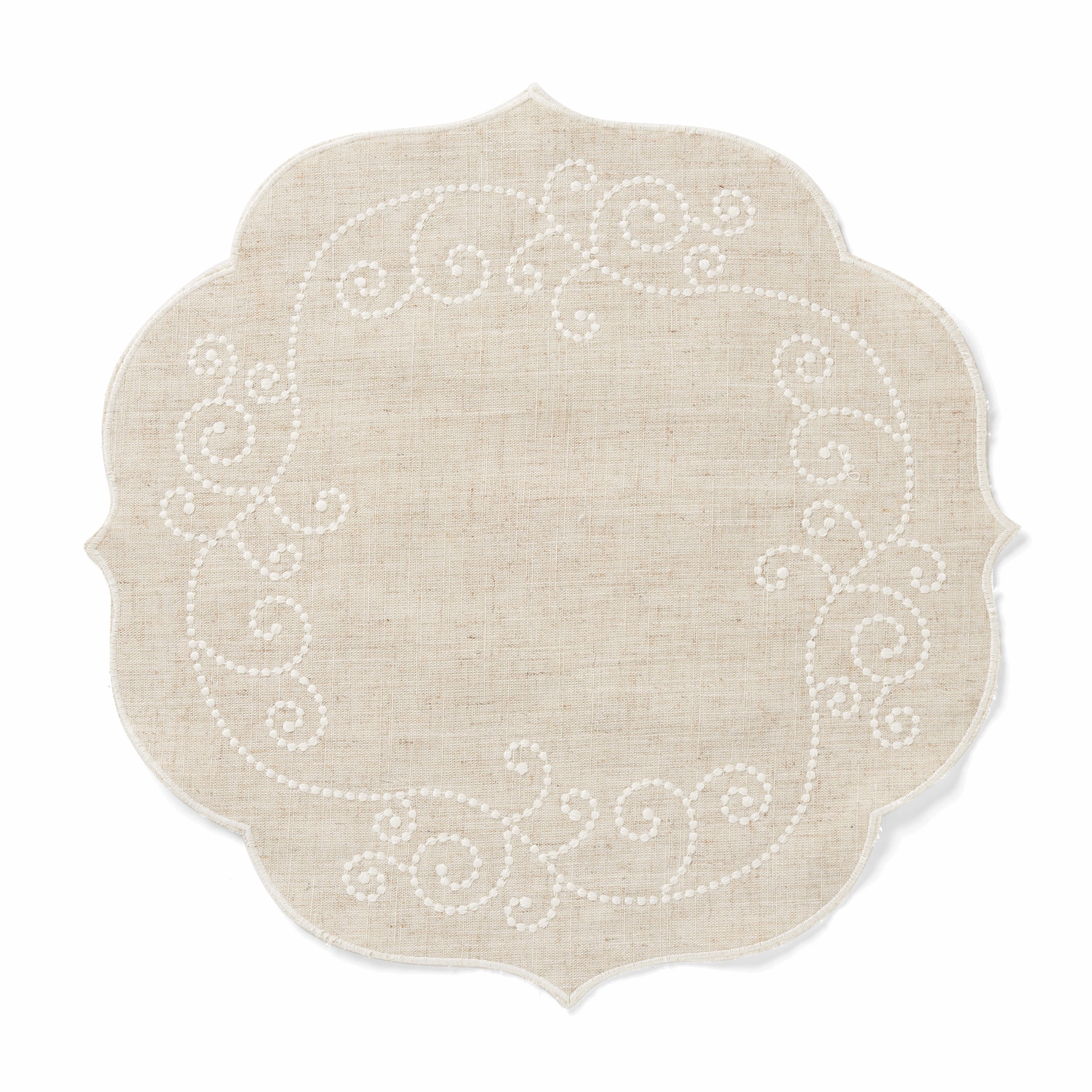French Perle Linen Round Placematthanksgiving decor ,thanksgiving centerpiece 