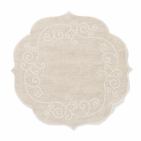 French Perle Linen Round Placematthanksgiving decor ,thanksgiving centerpiece 