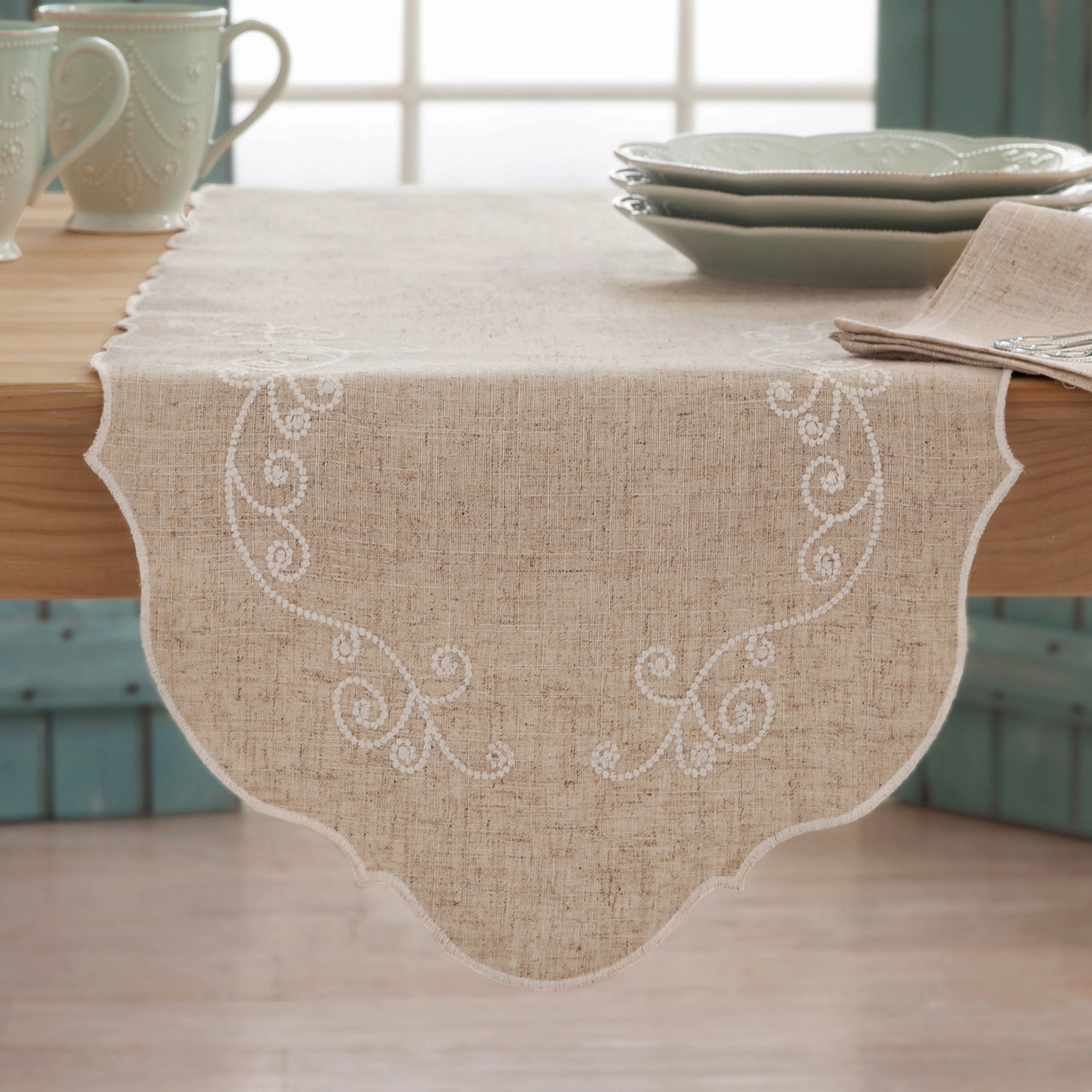 French Perle Linen Runnerthanksgiving decor ,thanksgiving centerpiece 