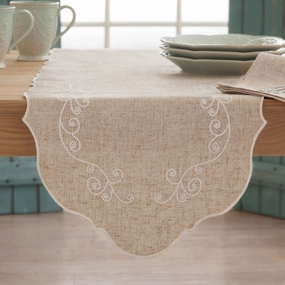 French Perle Linen Runnerthanksgiving decor ,thanksgiving centerpiece 