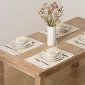 French Perle Natural 13X18 Placemats - Set Of 4thanksgiving decor ,thanksgiving centerpiece 