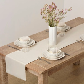 French Perle Natural 70X14 Table Runnerthanksgiving decor ,thanksgiving centerpiece 