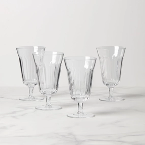 French Perle Tall Stem Glasses - Set Of 4summer decor ,outdoor summer decor 