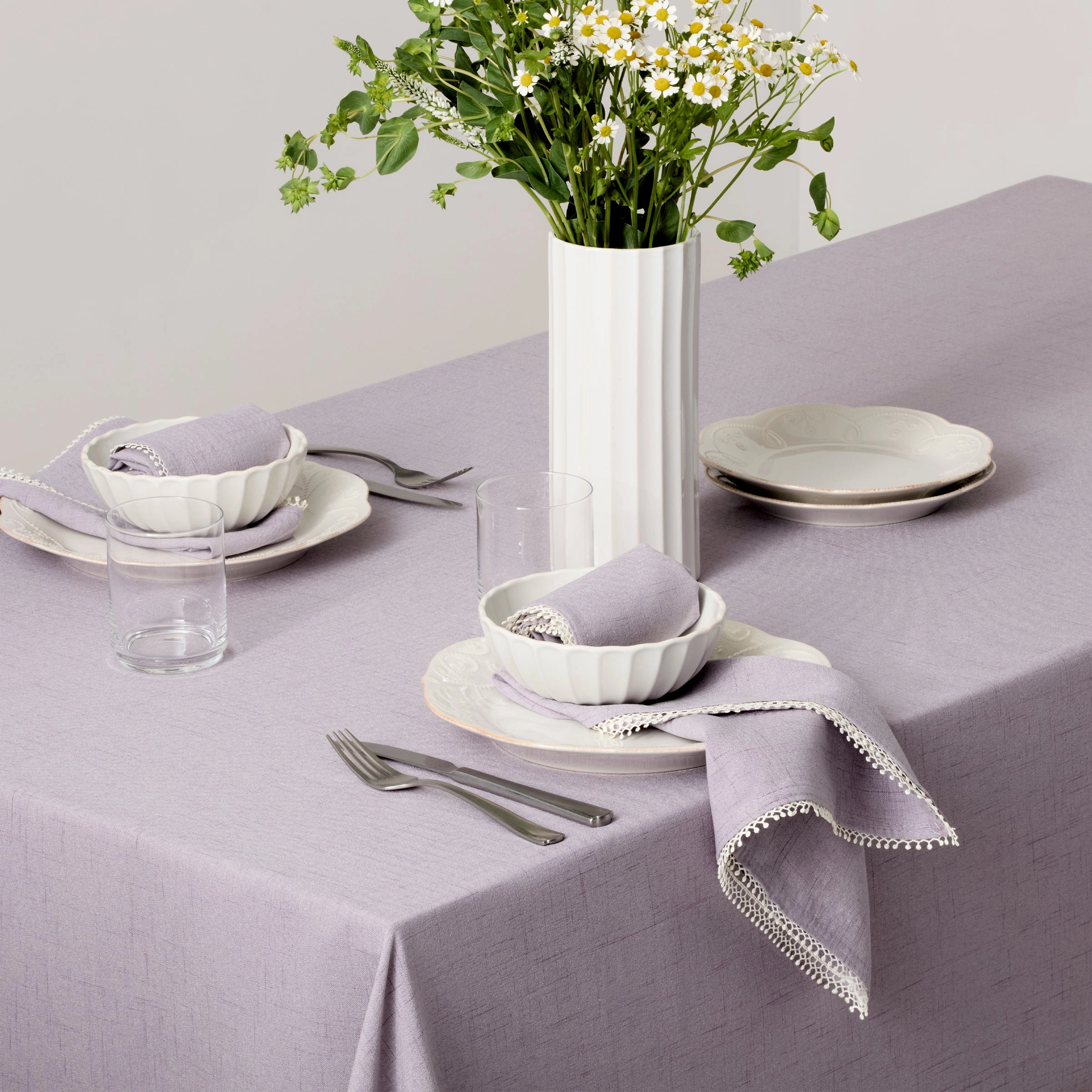 French Perle Violet 60X84 Tablecloth