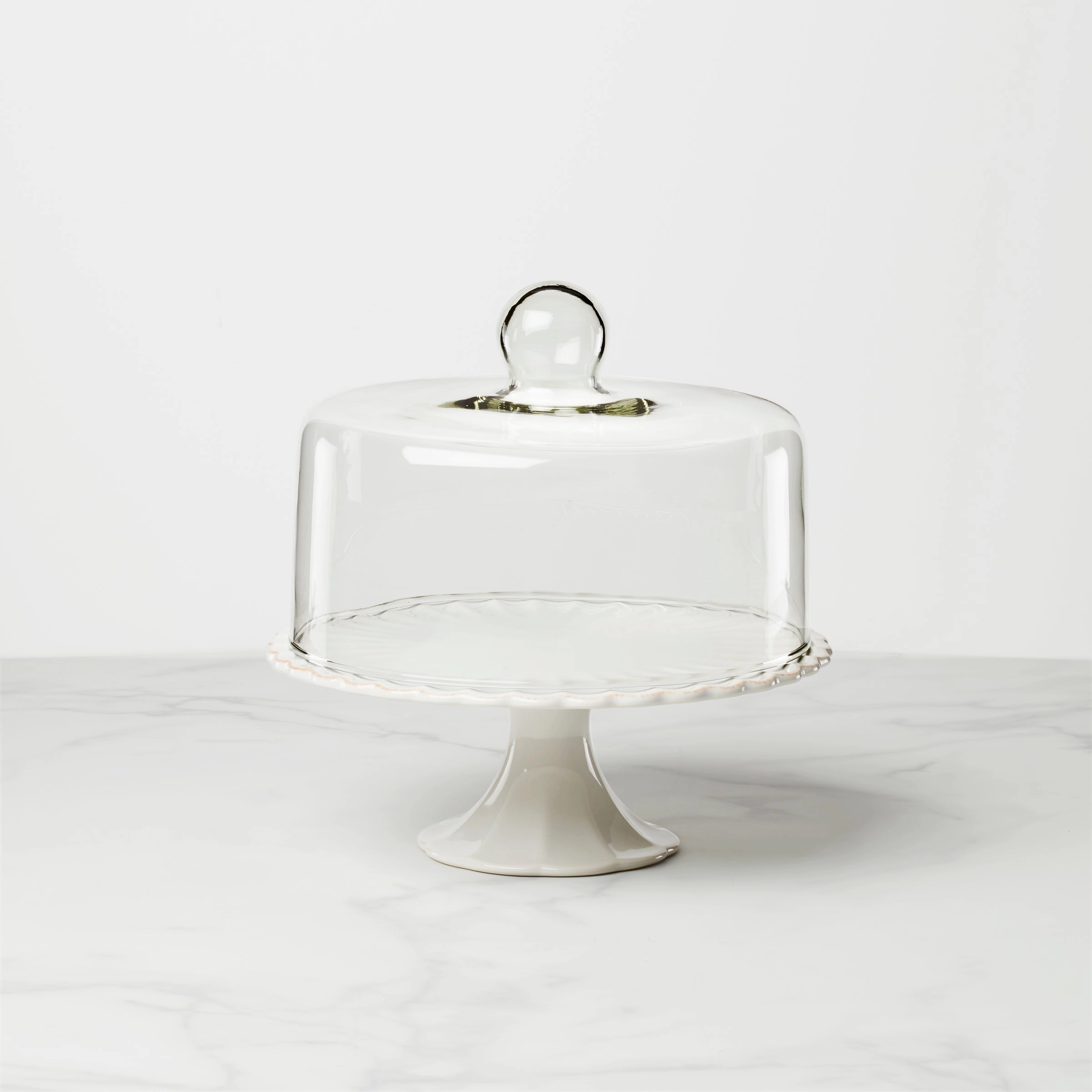 French Perle White Cake Plate With Domethanksgiving decor ,thanksgiving centerpiece 