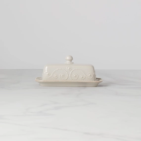 French Perle White Covered Butter Disheaster decorations ,easter centerpiece 