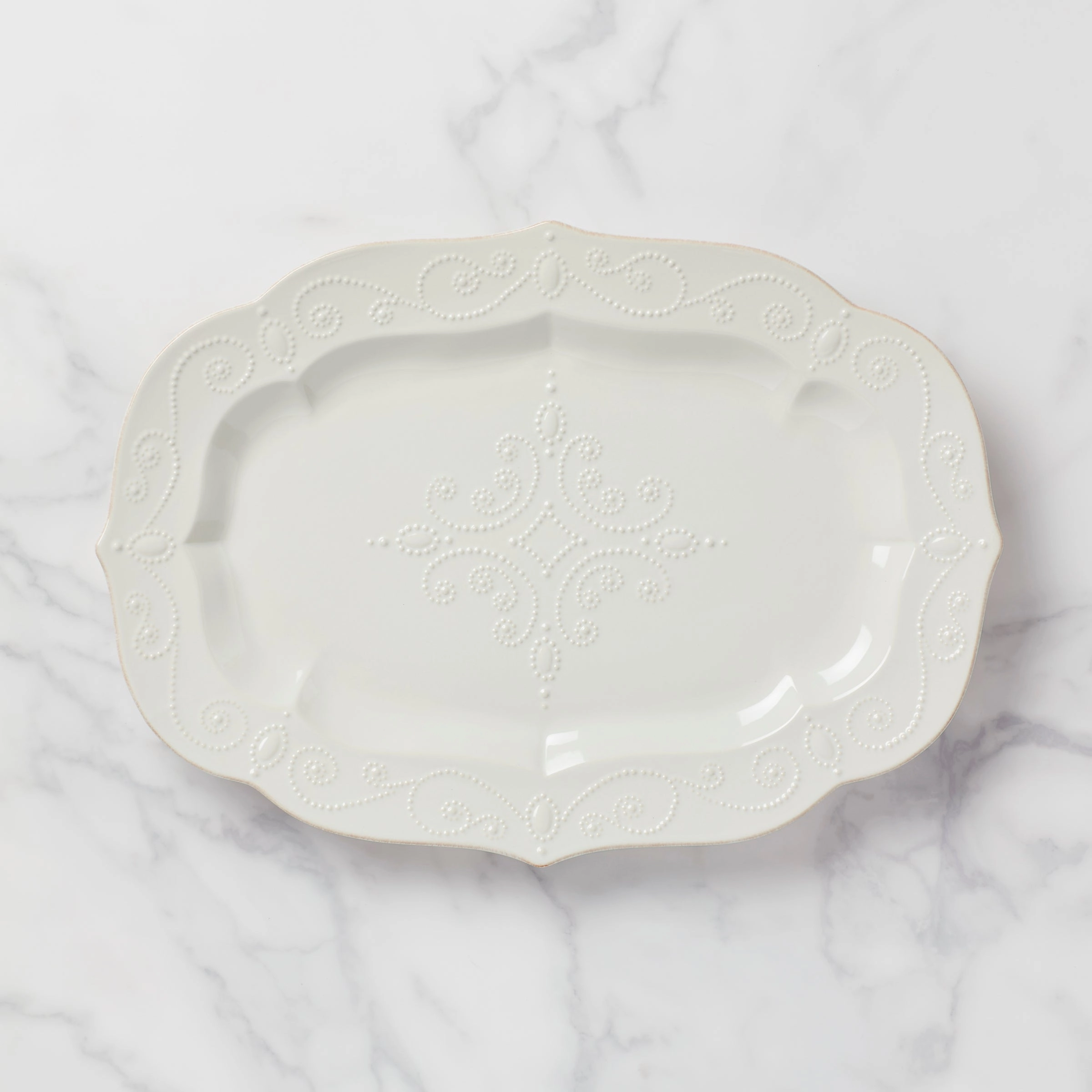 French Perle White Large Serving Platterthanksgiving decor ,thanksgiving centerpiece 