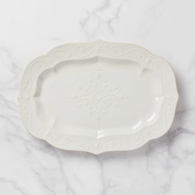 French Perle White Large Serving Platterafternoon tea dessert tray