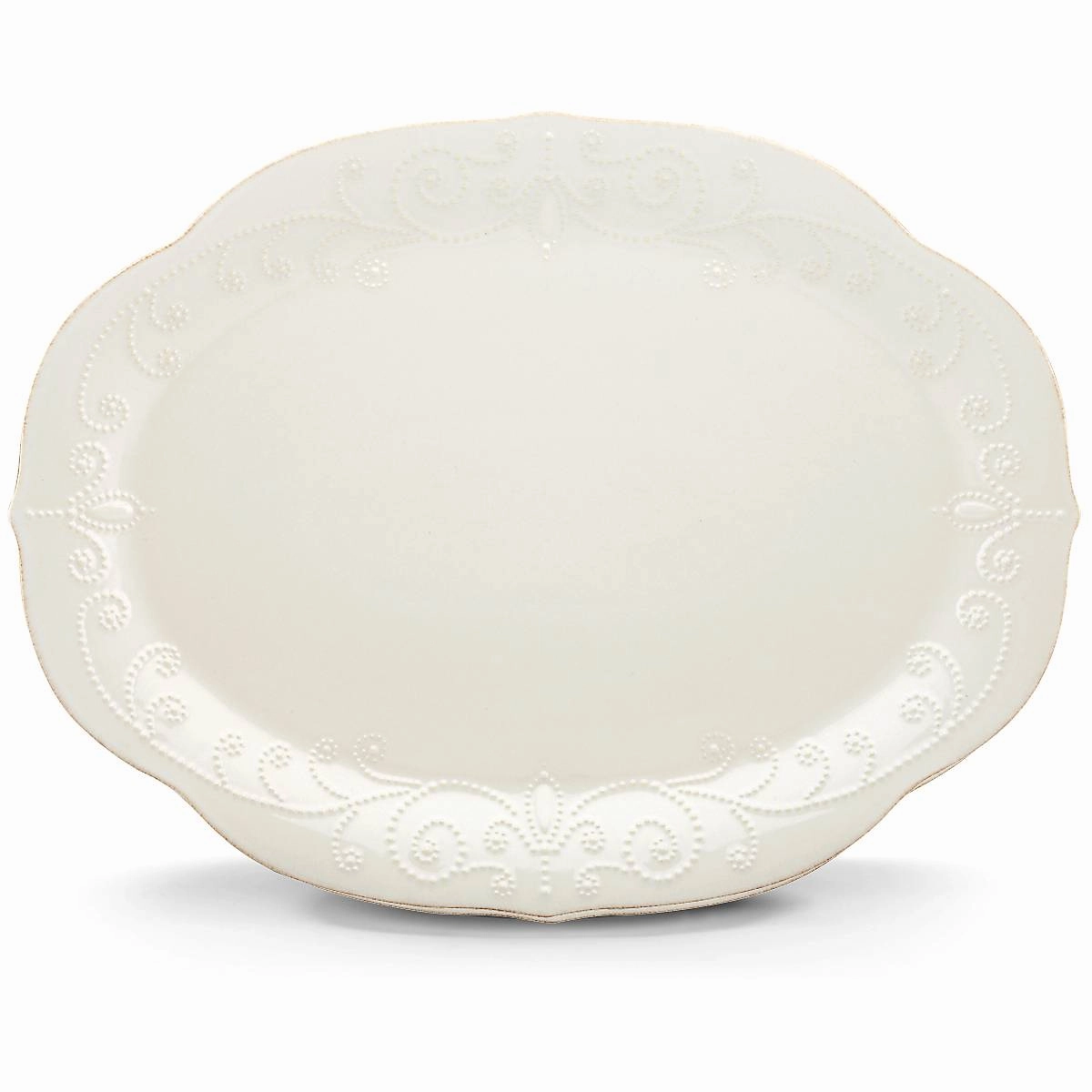 French Perle White Oval Serving Platterafternoon tea dessert tray
