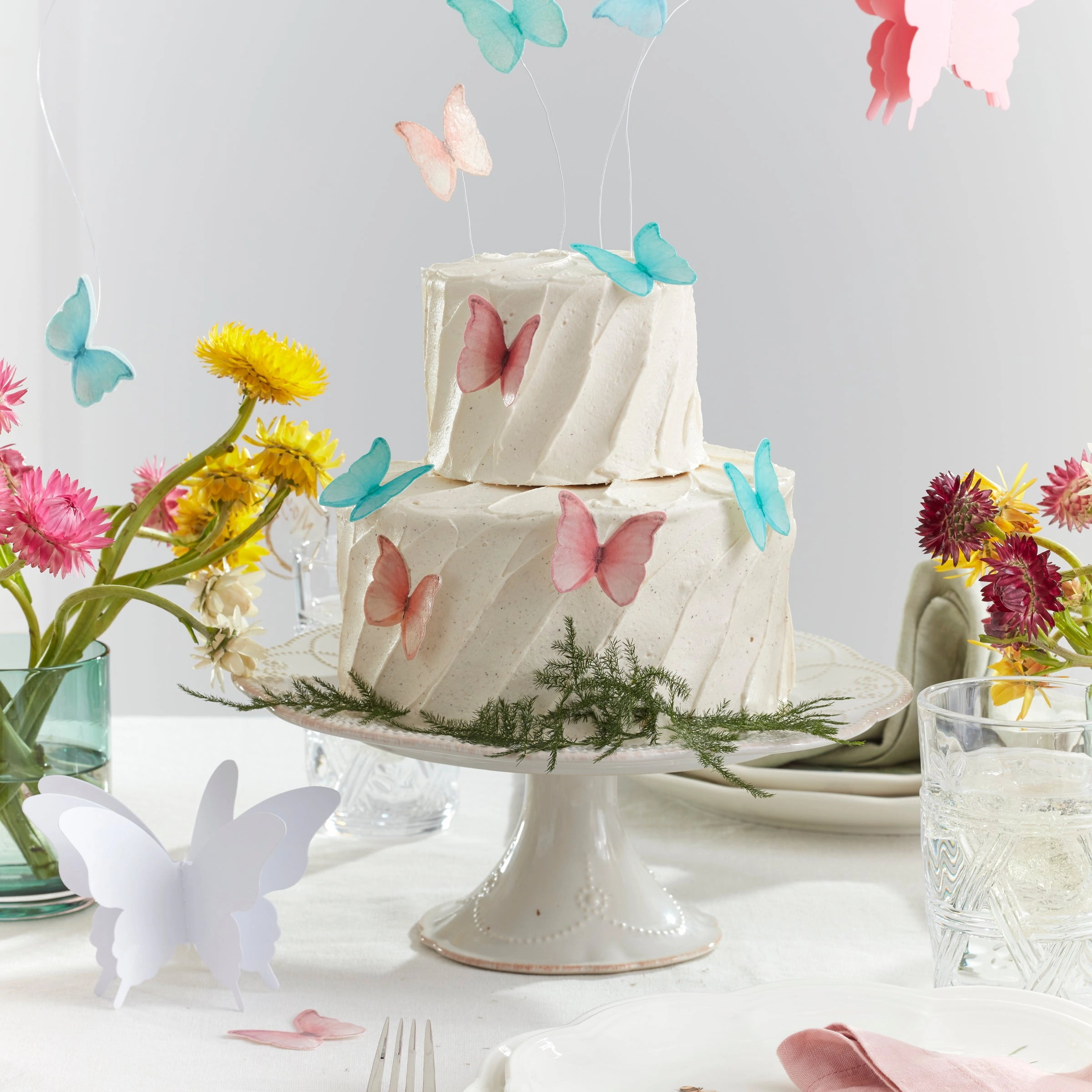 French Perle White Pedestal Cake Plate
