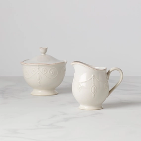 French Perle White Sugar & Creamermodern kitchen decor ,kitchen dinner set ,dinnerware 