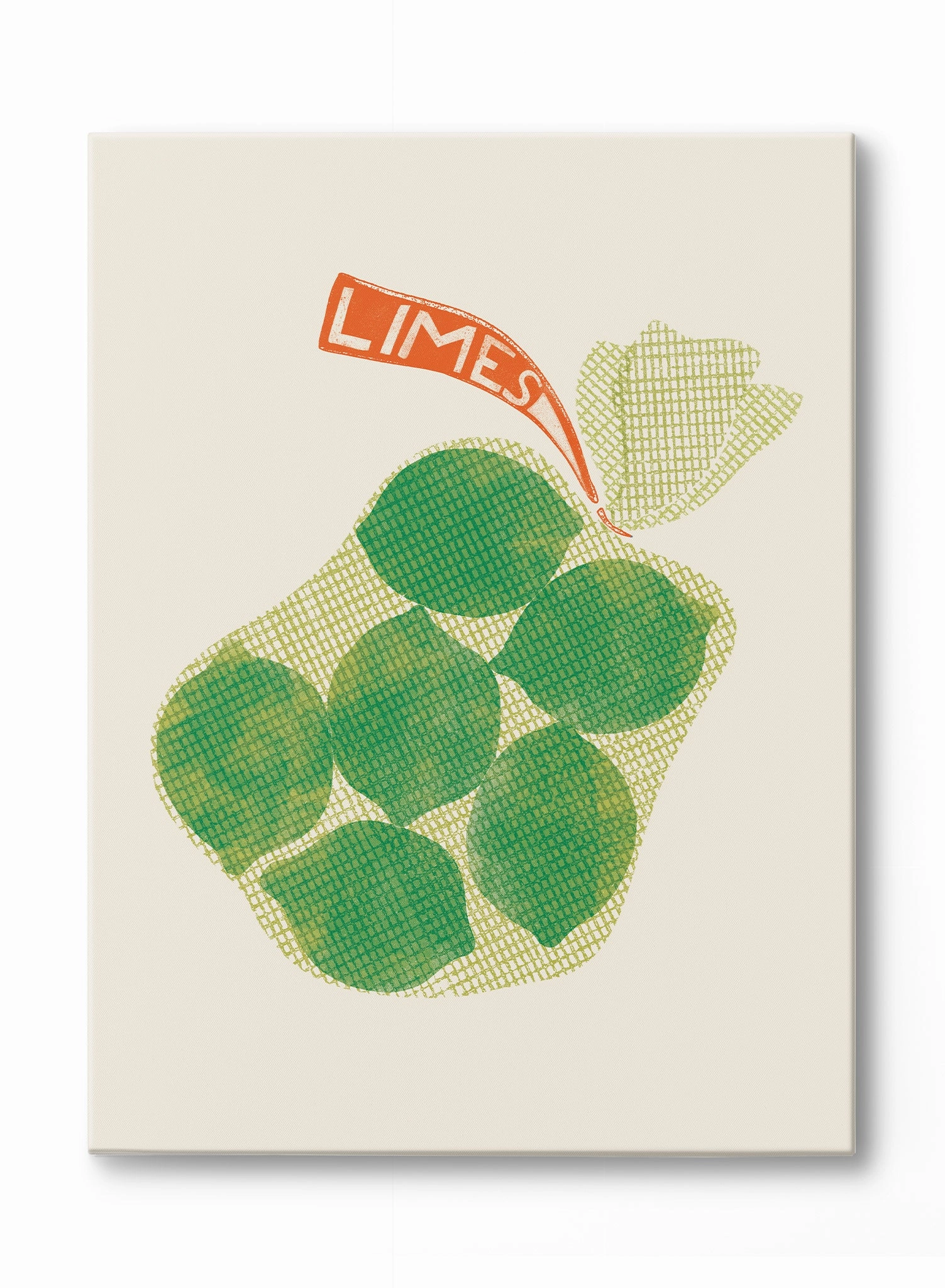 Fresh Limes Overprint, Canvasindoor decorative canvas print