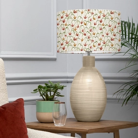 Fresia Eva & Epona Complete Table Lamp Linenreplacement lampshade,White Linen Drum Lampshade for Table or Floor Lamp