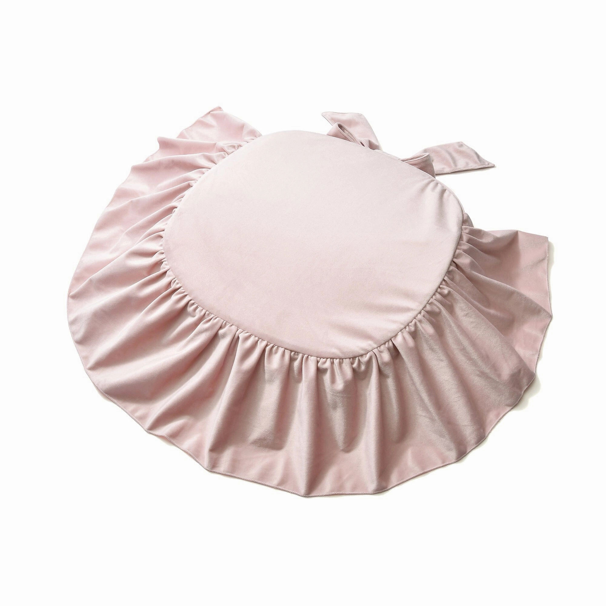 Frill Chair Seat Cushion  Pink