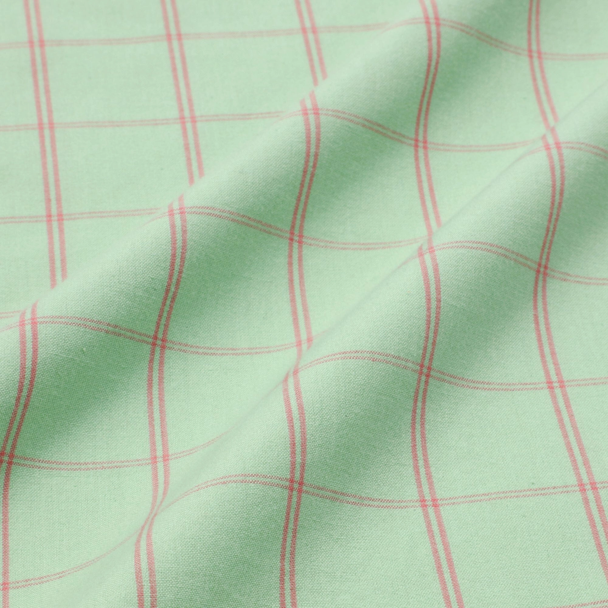 Frill Check Cushion Cover 450 X 450 Light Green