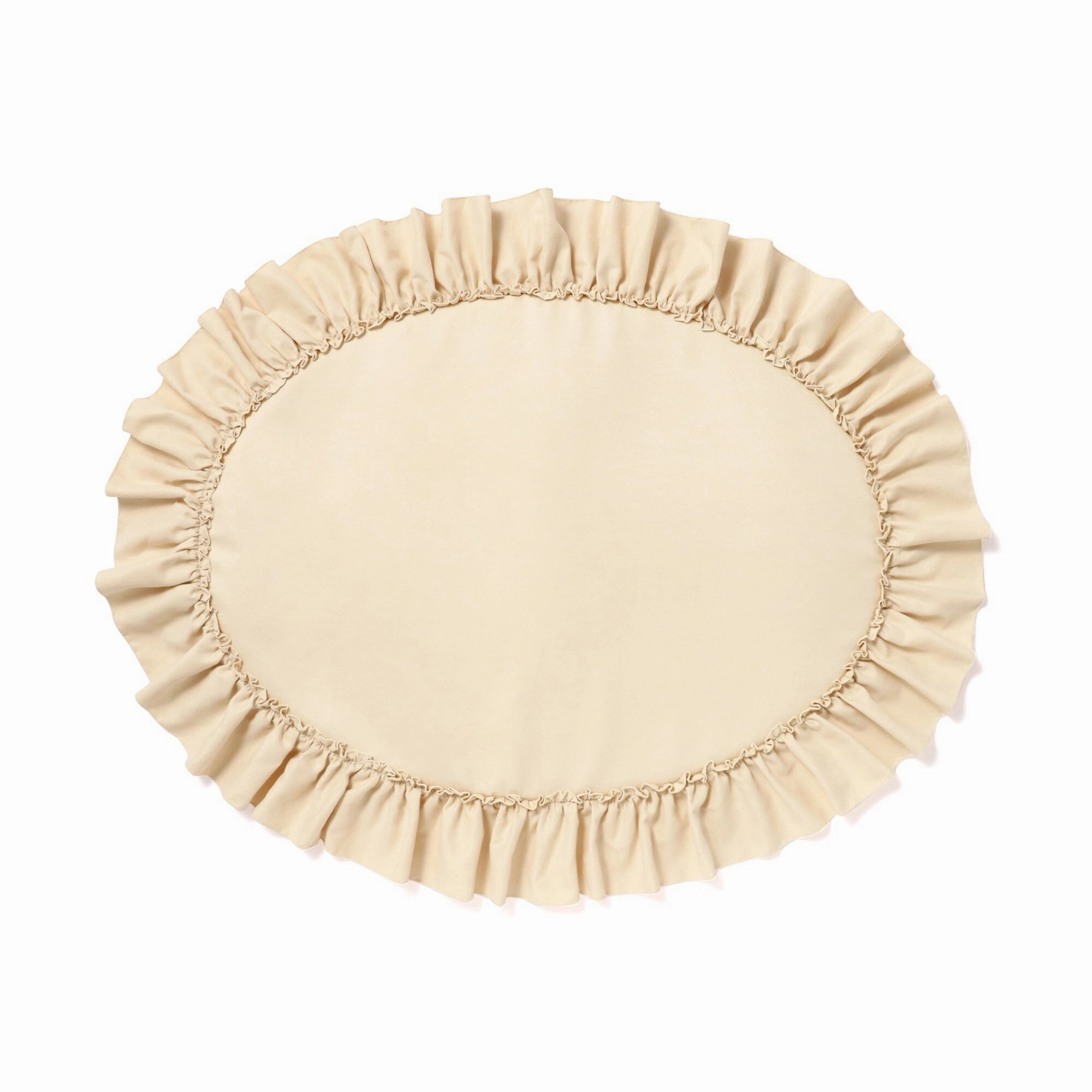 Frill Oval Mat Ivorybedding sets ,throw blankets 
