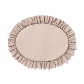 Frill Oval Mat Light Greybedding sets ,throw blankets 