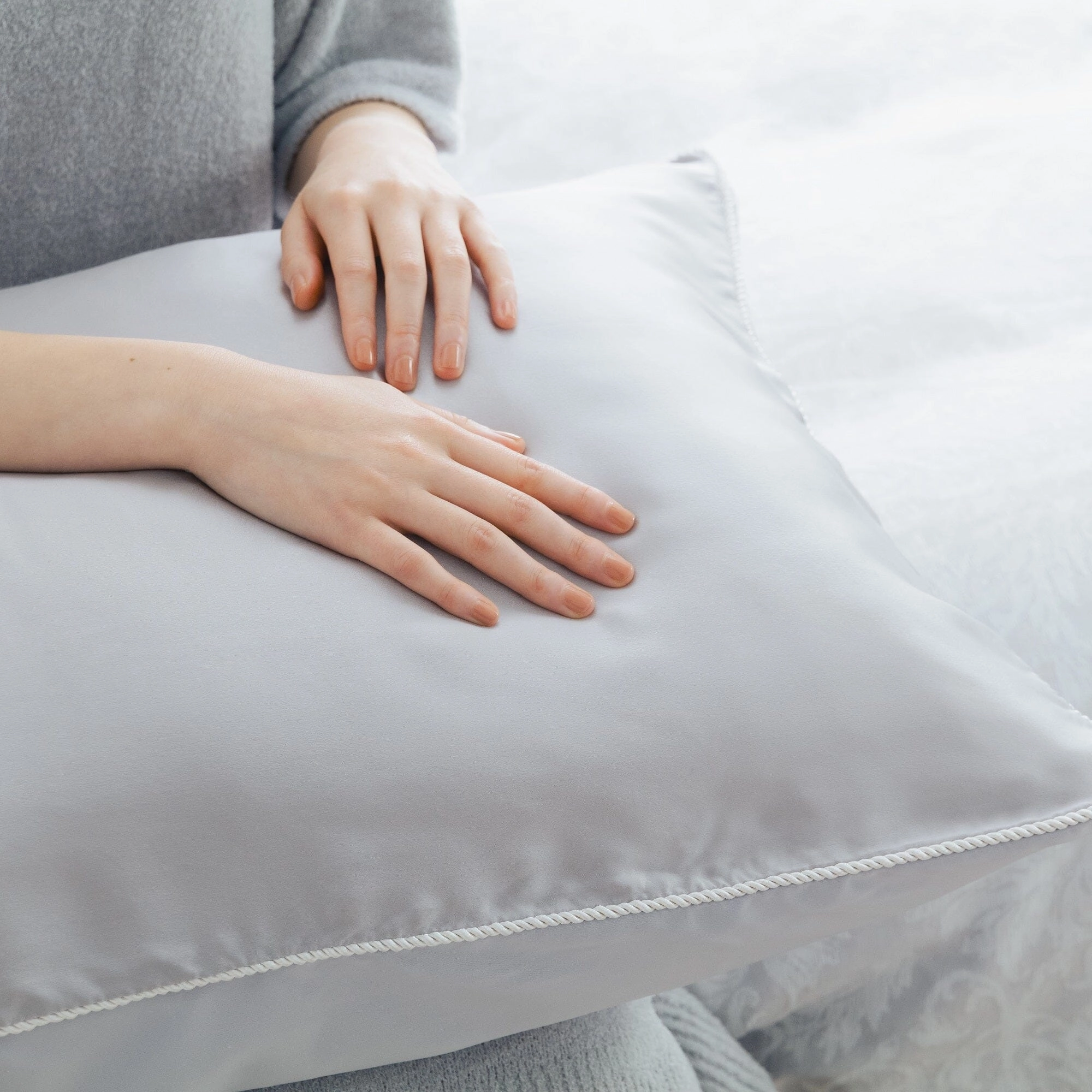 Front Silk Pillow Case 500 X 700  Ivory