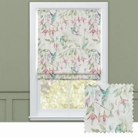 Fuchsia Flight Printed Cotton Made to Measure Roman Blinds Creamhome decor ,wall decor 