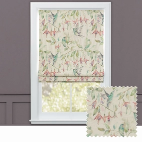 Fuchsia Flight Printed Cotton Made to Measure Roman Blinds Linenbedding sets ,throw blankets 