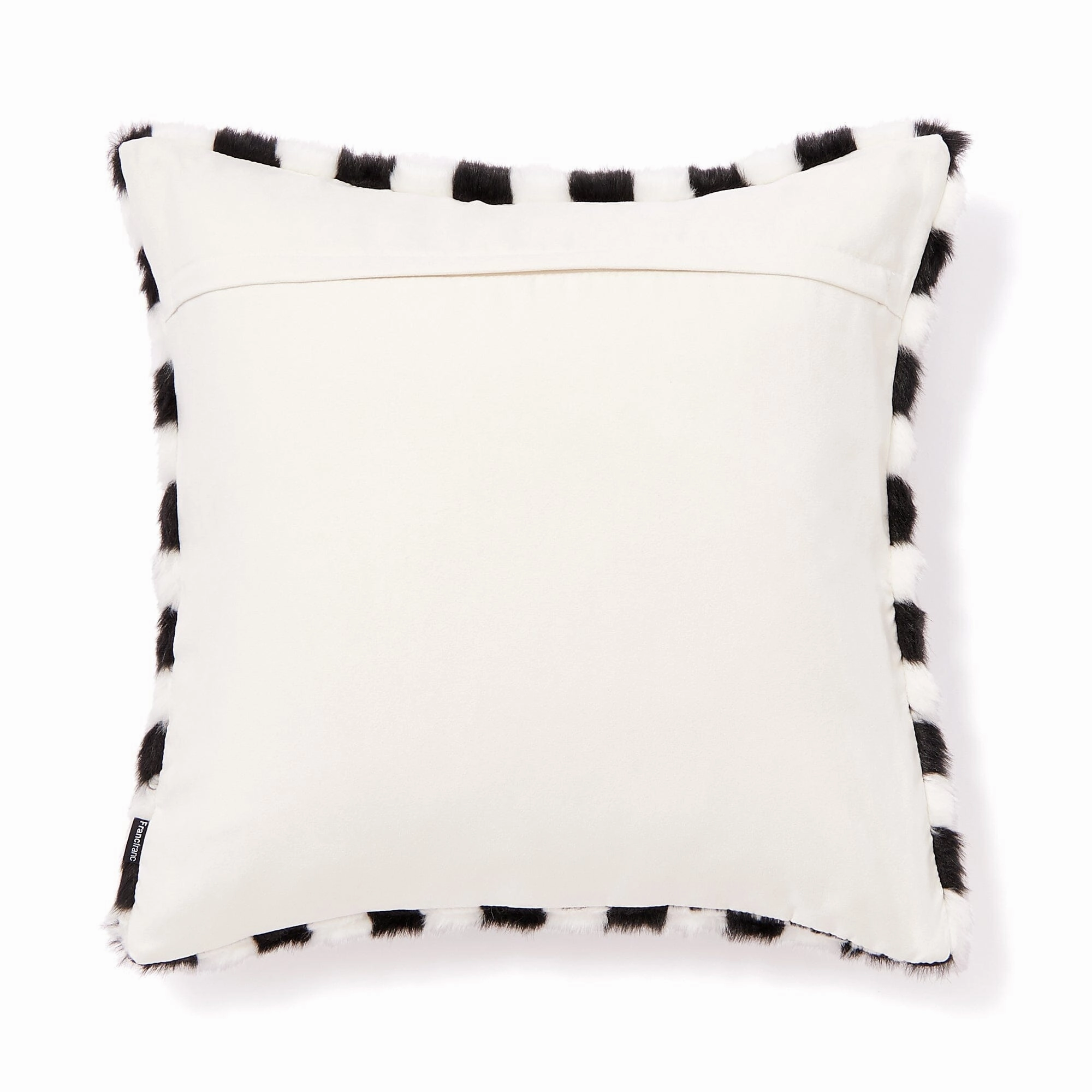 Fur Ab Cushion Cover 450 X 450 White X Black
