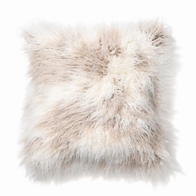 FUR-K CUSHION COVER 450 X 450 WHITE X BEIGEbedding sets ,throw blankets 