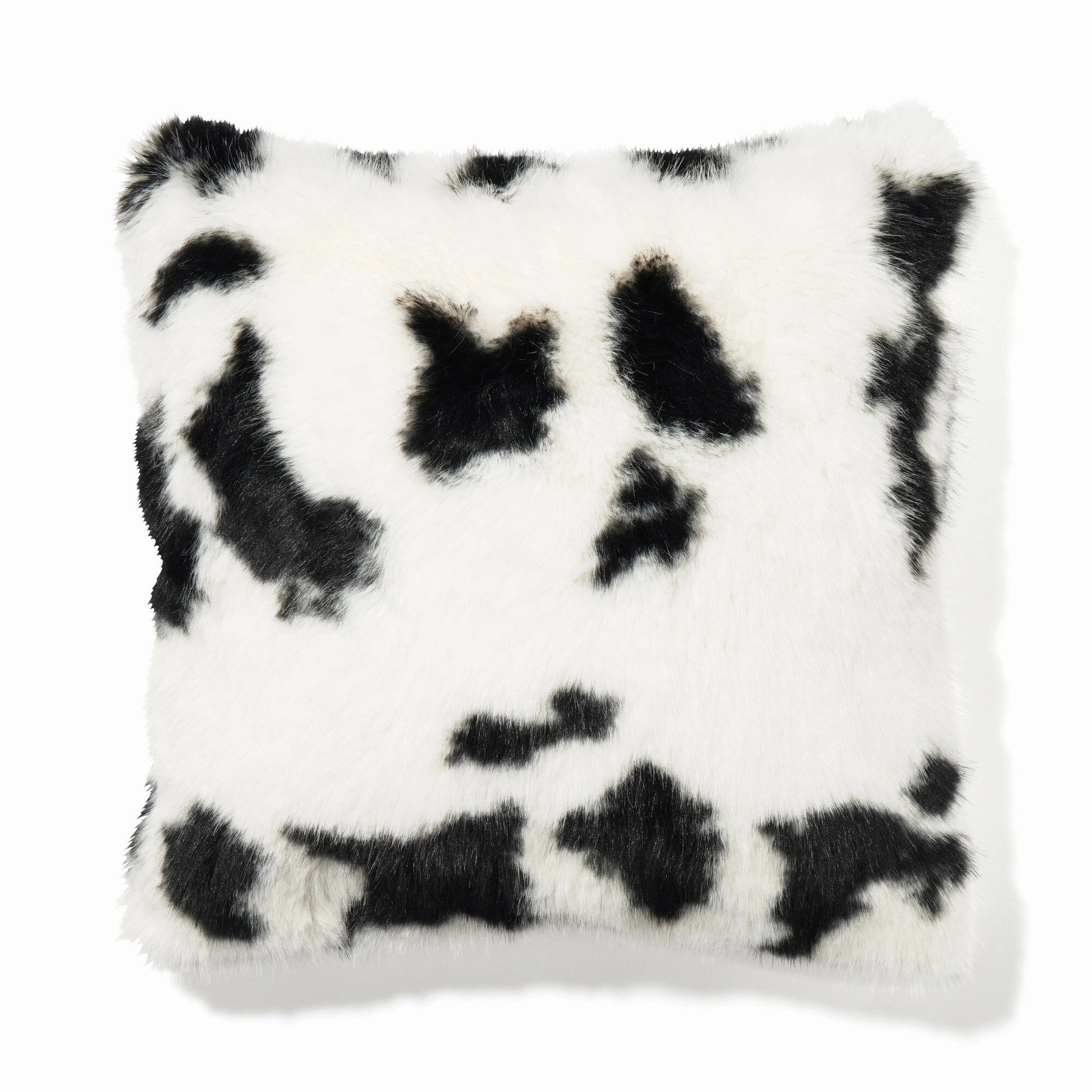 Fur L Cushion Cover 450 X 450 White X Blackbedding sets ,throw blankets 