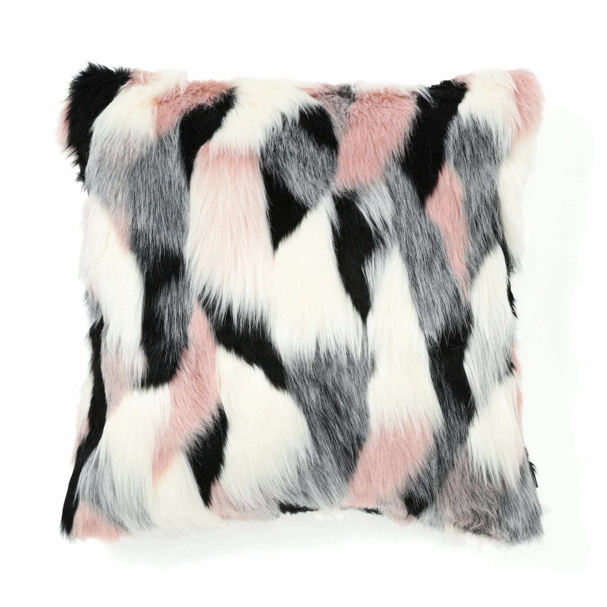 Fur O Cushion Cover 450 X 450 Pink X Graybedding sets ,throw blankets 