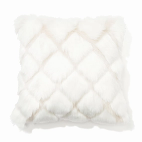 Fur Q Cushion Cover 450 X 450 White X Ivorybedding sets ,throw blankets 