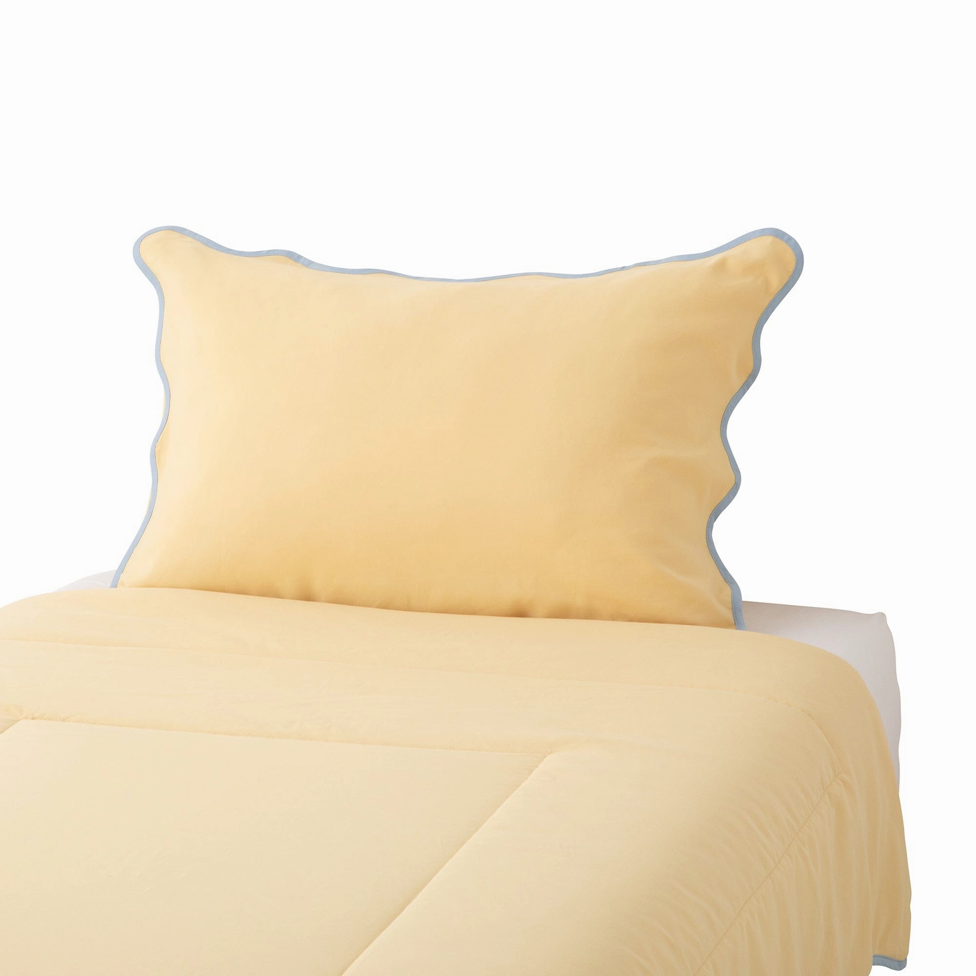 Fuwaro Cooling Pillow Cover Bicolor Wave 700 X 500 Yellow X Blue