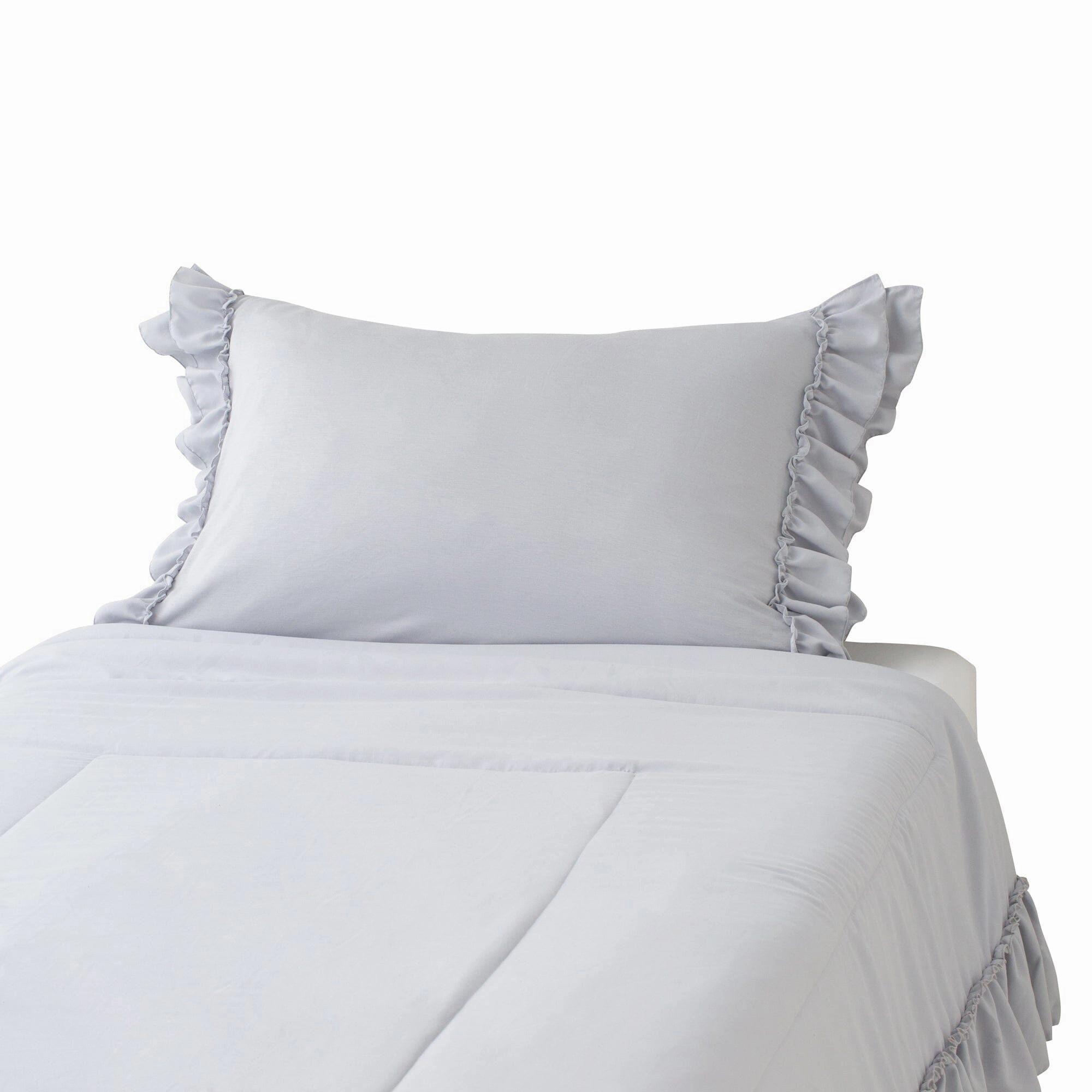 Fuwaro Cooling Pillow Cover Ruffles 700 X 500 Gray