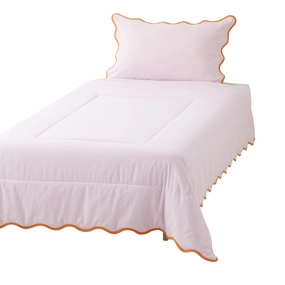 Fuwaro Cooling Quilt Bicolor Wave Double Pink X Orangebedding sets ,throw blankets 