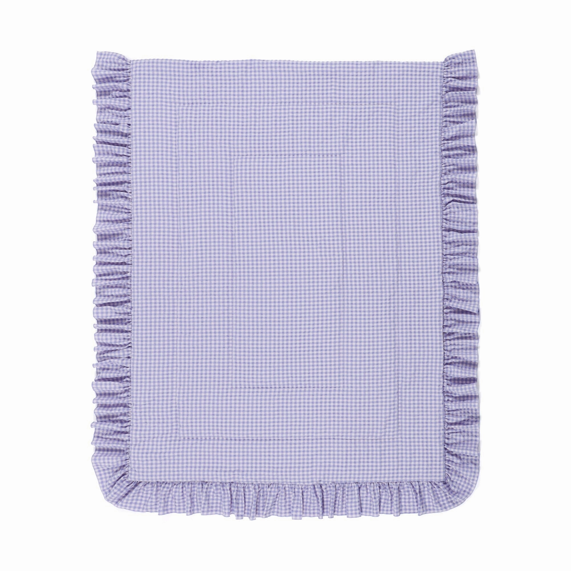Fuwaro Cooling Quilt Frill Check Single Pink X Purple