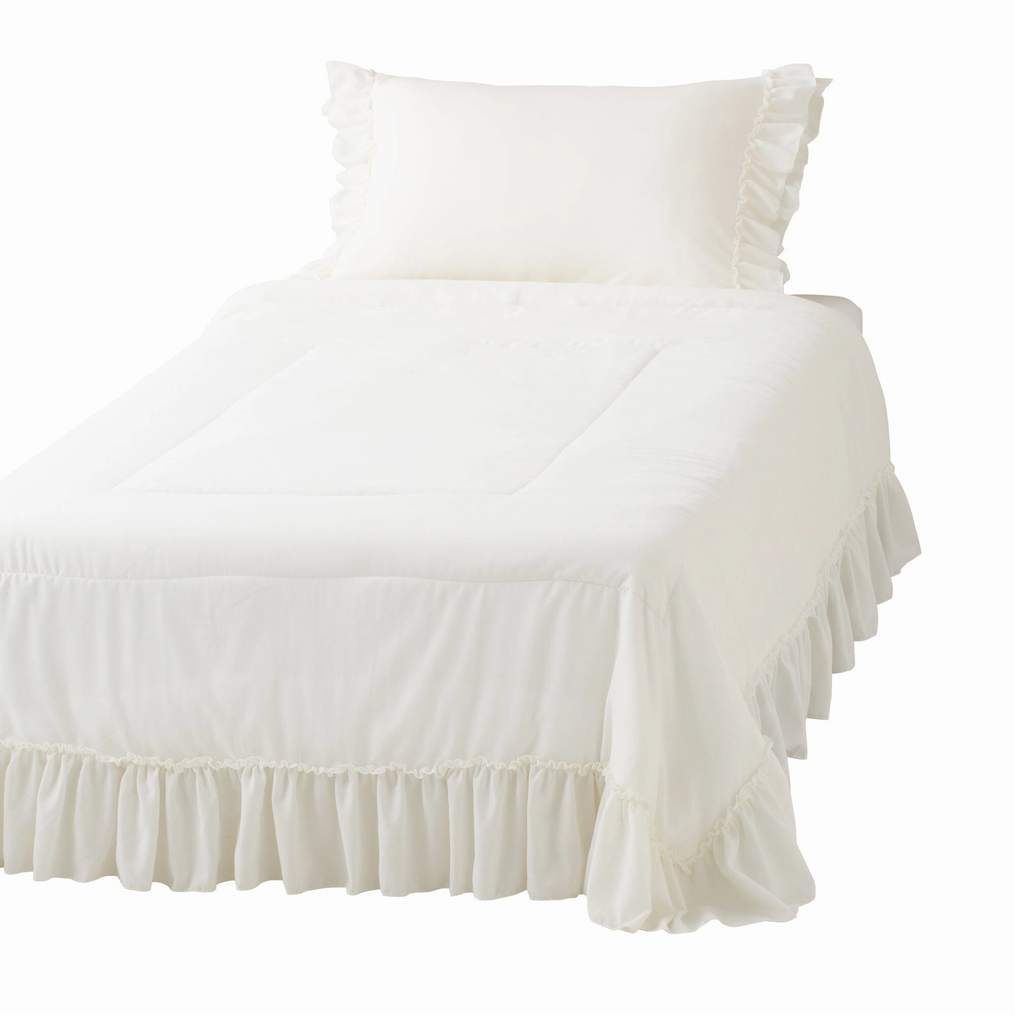 Fuwaro Cooling Quilt Frill Double Whitebedding sets ,throw blankets 