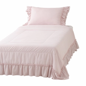 Fuwaro Cooling Quilt Frill Single Pinkbedding sets ,throw blankets 