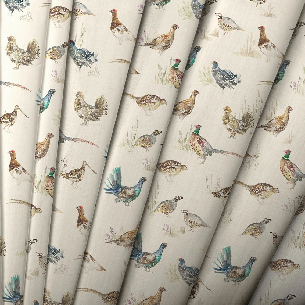 Game Birds Printed Linen Made to Measure Roman Blinds Mini