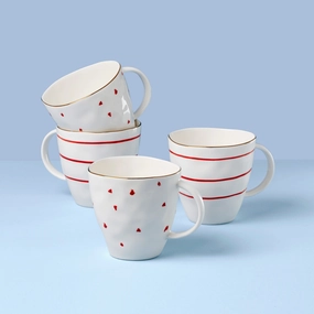 Garnet Bay Mugs - Set of 4summer decor ,outdoor summer decor 