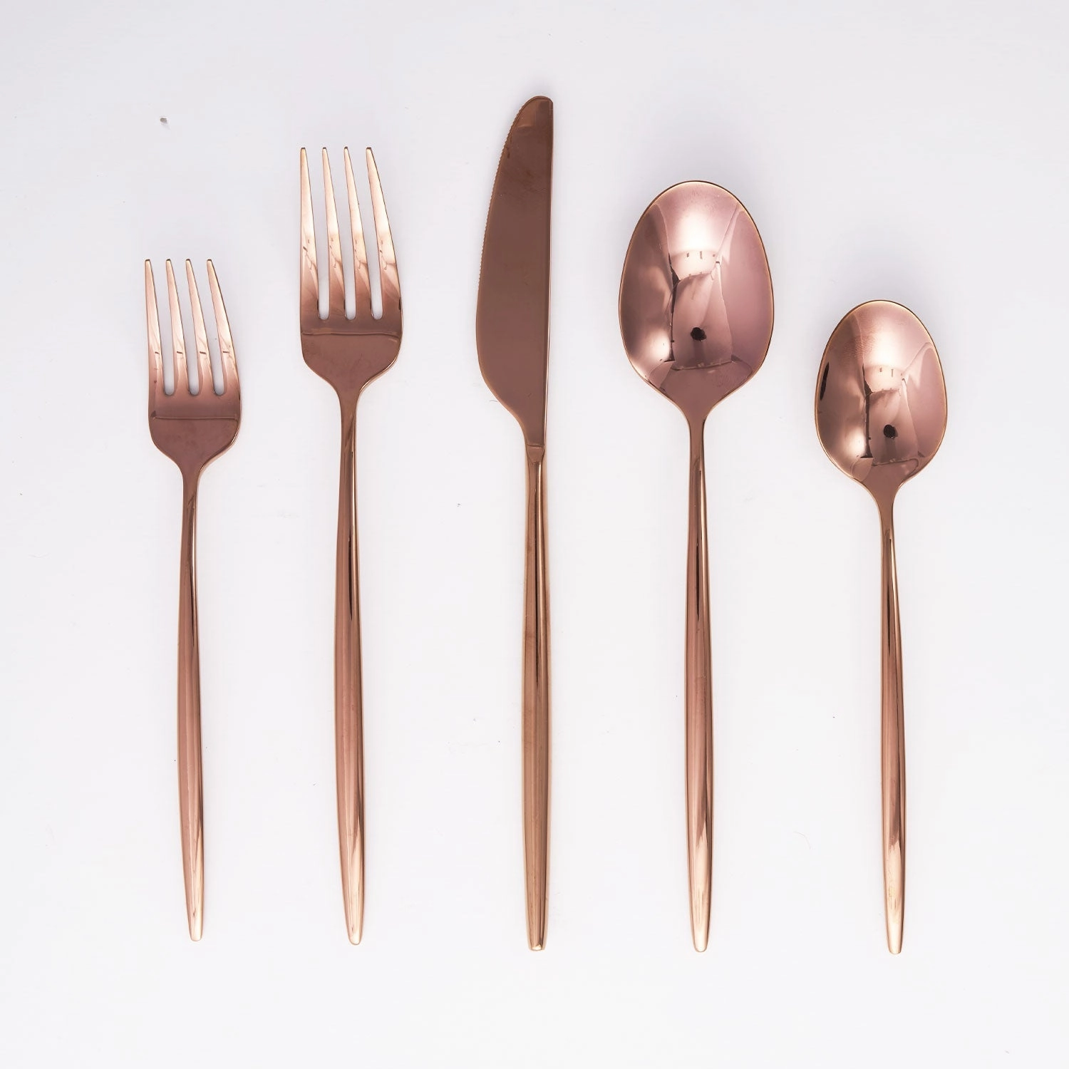 Gaze Copper Mirror 20 Piece Flatware Set
