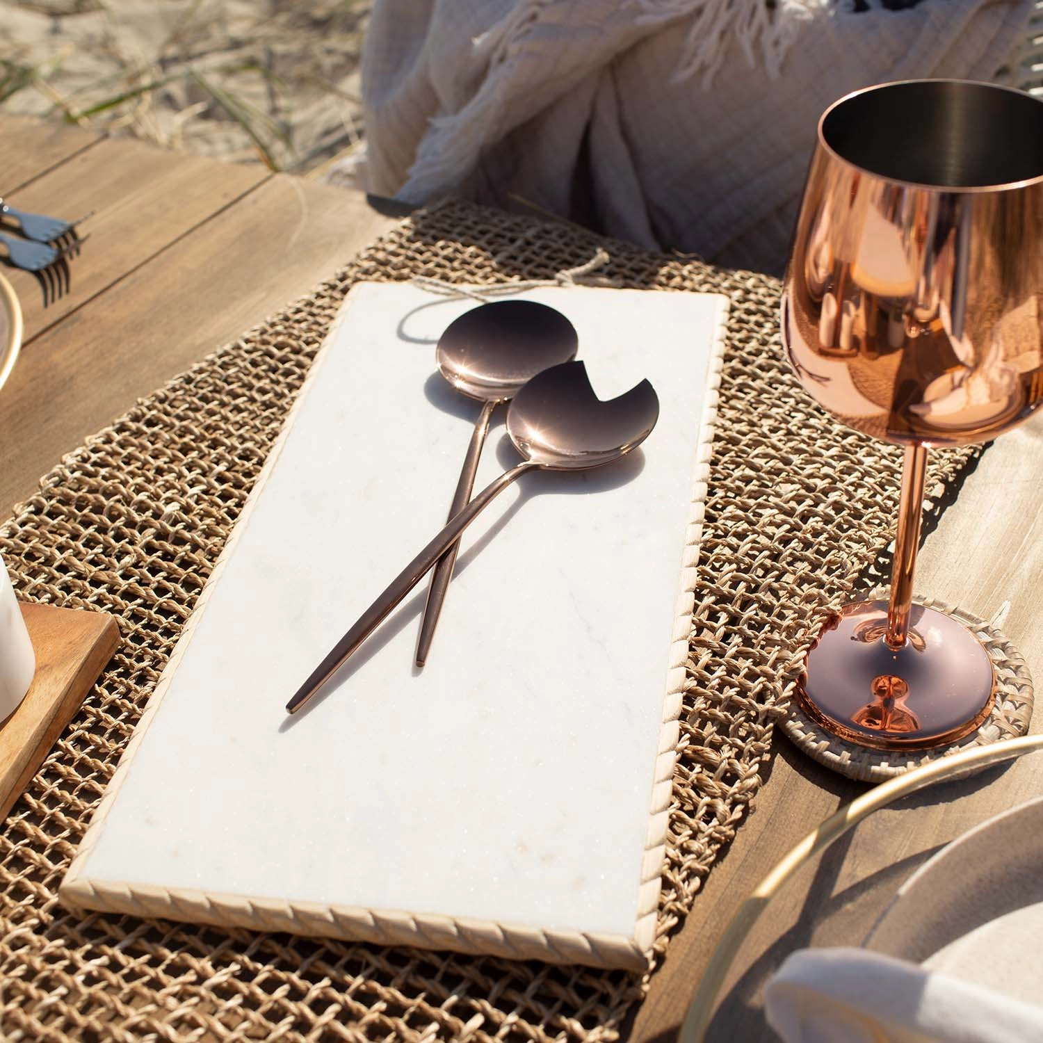 Gaze Copper Mirror 2 Piece Hostess Set