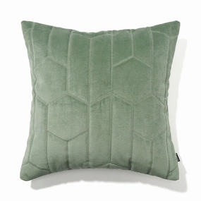 Geome Quilt Cushion Cover 450 X 450 Greenbedding sets ,throw blankets 