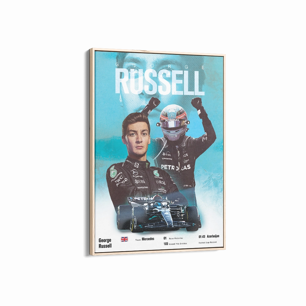 George Russell Vintage F1 Print